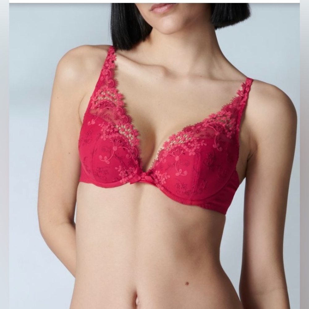 NWT Simone Pérèle Wish Push Up Triangle with Removable Pads Bra 12B347 318